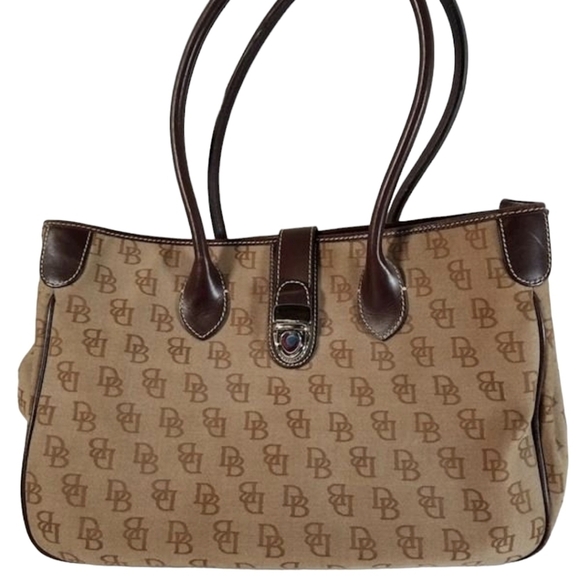 Dooney & Bourke Handbags - Dooney & Bourke Large Canvas Shoulder Tote Bag